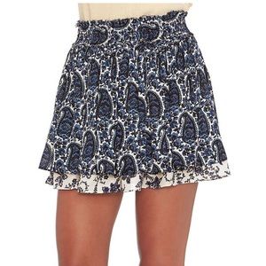 Derek Lam 10 Crosby Paisley Flounce Skirt Size 00
